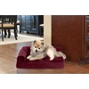image:imageFurhaven Pillow Dog Bed for Large Dogs w Removable Bolsters amp Washable Cover  Plush amp Velvet L Shaped Chaise  Deep Sapphire JumboXLPlush  Velvet Merlot Red