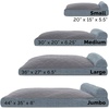 image:imageFurhaven Pillow Dog Bed for Large Dogs w Removable Bolsters amp Washable Cover  Plush amp Velvet L Shaped Chaise  Deep Sapphire JumboXLPrinted Titanium