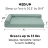 image:imageFurhaven Pillow Dog Bed for Large Dogs w Removable Bolsters amp Washable Cover  Plush amp Velvet L Shaped Chaise  Deep Sapphire JumboXLQuilted Paw Iceberg Green
