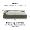 image:imageFurhaven Pillow Dog Bed for Large Dogs w Removable Bolsters amp Washable Cover  Plush amp Velvet L Shaped Chaise  Deep Sapphire JumboXLTwoTone Dark Sage