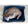 image:imageFurhaven Pillow Dog Bed for Large Dogs w Removable Bolsters amp Washable Cover  Plush amp Velvet L Shaped Chaise  Deep Sapphire JumboXLVelvet Deep Sapphire