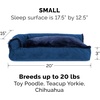 image:imageFurhaven Pillow Dog Bed for Large Dogs w Removable Bolsters amp Washable Cover  Plush amp Velvet L Shaped Chaise  Deep Sapphire JumboXLVelvet Deep Sapphire