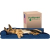 image:imageFurhaven Pillow Dog Bed for Large Dogs w Removable Bolsters amp Washable Cover  Plush amp Velvet L Shaped Chaise  Deep Sapphire JumboXLVelvet Deep Sapphire