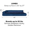 image:imageFurhaven Pillow Dog Bed for Large Dogs w Removable Bolsters amp Washable Cover  Plush amp Velvet L Shaped Chaise  Deep Sapphire JumboXLVelvet Deep Sapphire
