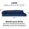 image:imageFurhaven Pillow Dog Bed for Large Dogs w Removable Bolsters amp Washable Cover  Plush amp Velvet L Shaped Chaise  Deep Sapphire JumboXLVelvet Deep Sapphire