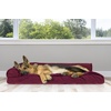 image:imageFurhaven Pillow Dog Bed for Large Dogs w Removable Bolsters amp Washable Cover  Plush amp Velvet L Shaped Chaise  Deep Sapphire JumboXLVelvet Merlot Red