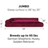 image:imageFurhaven Pillow Dog Bed for Large Dogs w Removable Bolsters amp Washable Cover  Plush amp Velvet L Shaped Chaise  Deep Sapphire JumboXLVelvet Merlot Red