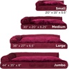 image:imageFurhaven Pillow Dog Bed for Large Dogs w Removable Bolsters amp Washable Cover  Plush amp Velvet L Shaped Chaise  Deep Sapphire JumboXLVelvet Merlot Red