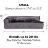 image:imageFurhaven Pillow Dog Bed for Large Dogs w Removable Bolsters amp Washable Cover  Plush amp Velvet L Shaped Chaise  Deep Sapphire JumboXLVelvet Platinum Gray