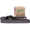 image:imageFurhaven Pillow Dog Bed for Large Dogs w Removable Bolsters amp Washable Cover  Plush amp Velvet L Shaped Chaise  Deep Sapphire JumboXLVelvet Platinum Gray