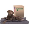 image:imageFurhaven Pillow Dog Bed for Large Dogs w Removable Bolsters amp Washable Cover  Plush amp Velvet L Shaped Chaise  Deep Sapphire JumboXLVelvet Platinum Gray