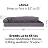image:imageFurhaven Pillow Dog Bed for Large Dogs w Removable Bolsters amp Washable Cover  Plush amp Velvet L Shaped Chaise  Deep Sapphire JumboXLVelvet Platinum Gray