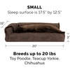 image:imageFurhaven Pillow Dog Bed for Large Dogs w Removable Bolsters amp Washable Cover  Plush amp Velvet L Shaped Chaise  Deep Sapphire JumboXLVelvet Sable Brown