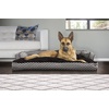 image:imageFurhaven Pillow Dog Bed for Large Dogs w Removable Bolsters amp Washable Cover  Plush amp Woven Decor Comfy Couch Sofa  Diamond Blue JumboXLComfy Couch  Plush  Decor Diamond Brown