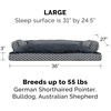 image:imageFurhaven Pillow Dog Bed for Large Dogs w Removable Bolsters amp Washable Cover  Plush amp Woven Decor Comfy Couch Sofa  Diamond Blue JumboXLComfy Couch  Plush  Decor Diamond Gray