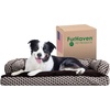 image:imageFurhaven Pillow Dog Bed for Large Dogs w Removable Bolsters amp Washable Cover  Plush amp Woven Decor Comfy Couch Sofa  Diamond Blue JumboXLComfy Couch  Plush  Decor Diamond Brown