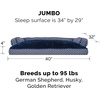 image:imageFurhaven Pillow Dog Bed for Large Dogs w Removable Bolsters amp Washable Cover  Plush amp Woven Decor Comfy Couch Sofa  Diamond Blue JumboXLComfy Couch  Plush  Decor Diamond Blue