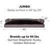 image:imageFurhaven Pillow Dog Bed for Large Dogs w Removable Bolsters amp Washable Cover  Plush amp Woven Decor Comfy Couch Sofa  Diamond Blue JumboXLComfy Couch  Plush  Decor Diamond Brown