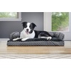image:imageFurhaven Pillow Dog Bed for Large Dogs w Removable Bolsters amp Washable Cover  Plush amp Woven Decor Comfy Couch Sofa  Diamond Blue JumboXLComfy Couch  Plush  Decor Diamond Gray