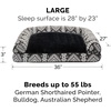 image:imageFurhaven Pillow Dog Bed for Large Dogs w Removable Bolsters amp Washable Cover  Plush amp Woven Decor Comfy Couch Sofa  Diamond Blue JumboXLPlush  Southwest Kilim Decor Black Medallion
