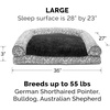 image:imageFurhaven Pillow Dog Bed for Large Dogs w Removable Bolsters amp Washable Cover  Plush amp Woven Decor Comfy Couch Sofa  Diamond Blue JumboXLPlush  Southwest Kilim Decor Boulder Gray
