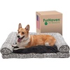 image:imageFurhaven Pillow Dog Bed for Large Dogs w Removable Bolsters amp Washable Cover  Plush amp Woven Decor Comfy Couch Sofa  Diamond Blue JumboXLPlush  Southwest Kilim Decor Boulder Gray