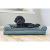 image:imageFurhaven Pillow Dog Bed for Large Dogs w Removable Bolsters amp Washable Cover  Plush amp Woven Decor Comfy Couch Sofa  Diamond Blue JumboXLPlush  Suede Deep Pool
