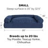 image:imageFurhaven Pillow Dog Bed for Large Dogs w Removable Bolsters amp Washable Cover  Plush amp Woven Decor Comfy Couch Sofa  Diamond Blue JumboXLQuilted Navy