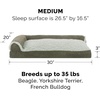 image:imageFurhaven Pillow Dog Bed for Large Dogs w Removable Bolsters amp Washable Cover  TwoTone Plush Faux Fur amp Suede L Shaped Chaise  Dark Sage JumboXLDark Sage