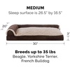 image:imageFurhaven Pillow Dog Bed for Large Dogs w Removable Bolsters amp Washable Cover  TwoTone Plush Faux Fur amp Suede L Shaped Chaise  Dark Sage JumboXLEspresso