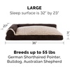 image:imageFurhaven Pillow Dog Bed for Large Dogs w Removable Bolsters amp Washable Cover  TwoTone Plush Faux Fur amp Suede L Shaped Chaise  Dark Sage JumboXLEspresso