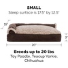 image:imageFurhaven Pillow Dog Bed for Large Dogs w Removable Bolsters amp Washable Cover  TwoTone Plush Faux Fur amp Suede L Shaped Chaise  Dark Sage JumboXLEspresso