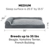 image:imageFurhaven Pillow Dog Bed for Large Dogs w Removable Bolsters amp Washable Cover  TwoTone Plush Faux Fur amp Suede L Shaped Chaise  Dark Sage JumboXLStone Gray
