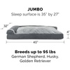 image:imageFurhaven Pillow Dog Bed for Large Dogs w Removable Bolsters amp Washable Cover  TwoTone Plush Faux Fur amp Suede L Shaped Chaise  Dark Sage JumboXLStone Gray