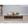 image:imageFurhaven Pillow Dog Bed for Large Dogs w Removable Washable Cover  Ultra Plush Faux Fur amp Suede Mattress  Cream JumboXLPaw Print Dark Espresso