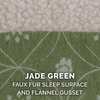 image:imageFurhaven Pillow Dog Bed for Large Dogs w Removable Washable Cover  Ultra Plush Faux Fur amp Suede Mattress  Cream JumboXLPaw Print Jade Green