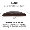 image:imageFurhaven Pillow Dog Bed for Large Dogs w Removable Washable Cover  Ultra Plush Faux Fur amp Suede Mattress  Cream JumboXLPlush Chocolate