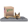 image:imageFurhaven Pillow Dog Bed for Large Dogs w Removable Washable Cover  Ultra Plush Faux Fur amp Suede Mattress  Cream JumboXLPlush Gray