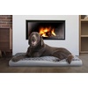 image:imageFurhaven Pillow Dog Bed for Large Dogs w Removable Washable Cover  Ultra Plush Faux Fur amp Suede Mattress  Cream JumboXLPlush Gray