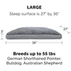 image:imageFurhaven Pillow Dog Bed for Large Dogs w Removable Washable Cover  Ultra Plush Faux Fur amp Suede Mattress  Cream JumboXLPlush Gray
