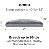 image:imageFurhaven Pillow Dog Bed for Large Dogs w Removable Washable Cover  Ultra Plush Faux Fur amp Suede Mattress  Cream JumboXLPlush Gray