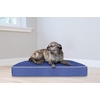 image:imageFurhaven Pillow Dog Bed for Large Dogs w Removable Washable Cover  Ultra Plush Faux Fur amp Suede Mattress  Cream JumboXLPolycanvas Blue