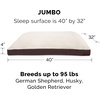 image:imageFurhaven Pillow Dog Bed for Large Dogs w Removable Washable Cover  Ultra Plush Faux Fur amp Suede Mattress  Cream JumboXLSherpa  Suede Espresso