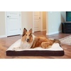 image:imageFurhaven Pillow Dog Bed for Large Dogs w Removable Washable Cover  Ultra Plush Faux Fur amp Suede Mattress  Cream JumboXLSherpa  Suede Espresso