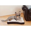 image:imageFurhaven Pillow Dog Bed for Large Dogs w Removable Washable Cover  Ultra Plush Faux Fur amp Suede Mattress  Cream JumboXLSherpa  Suede Espresso