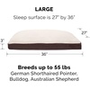 image:imageFurhaven Pillow Dog Bed for Large Dogs w Removable Washable Cover  Ultra Plush Faux Fur amp Suede Mattress  Cream JumboXLSherpa  Suede Espresso