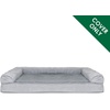 image:imageFurhaven Replacement Dog Bed Cover Plush amp Suede SofaStyle Machine Washable  Gray Medium