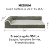 image:imageFurhaven Replacement Dog Bed Cover TwoTone Faux Fur amp Suede L Shaped Chaise Machine Washable  Stone Gray Jumbo XLargeDark Sage