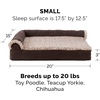 image:imageFurhaven Replacement Dog Bed Cover TwoTone Faux Fur amp Suede L Shaped Chaise Machine Washable  Stone Gray Jumbo XLargeEspresso