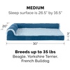 image:imageFurhaven Replacement Dog Bed Cover TwoTone Faux Fur amp Suede L Shaped Chaise Machine Washable  Stone Gray Jumbo XLargeMarine Blue